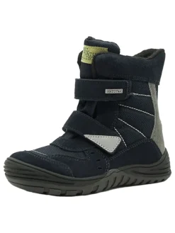 Leder-Boots in Dunkelblau