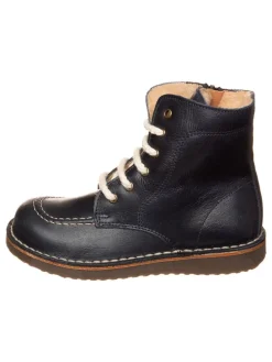 Leder-Boots in Dunkelblau