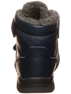 Leder-Boots in Dunkelblau