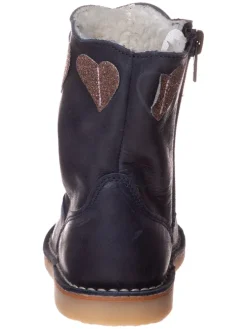 Leder-Boots in Dunkelblau