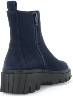 Leder-Boots in Dunkelblau