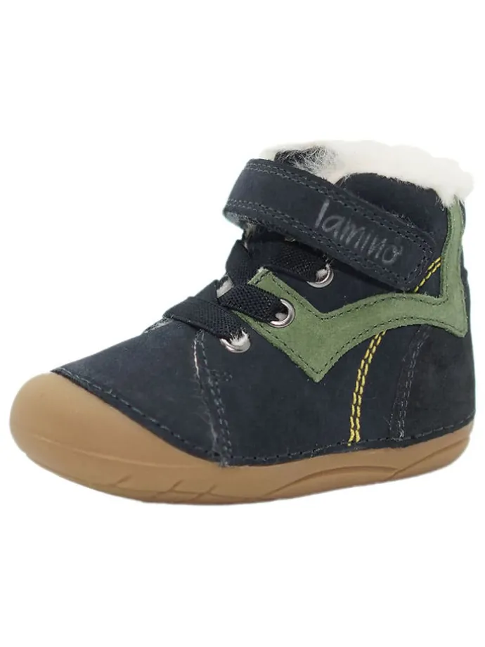 Leder-Boots in Dunkelblau