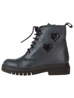 Leder-Boots in Dunkelblau