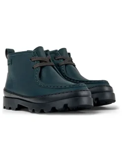 Leder-Boots in Dunkelblau