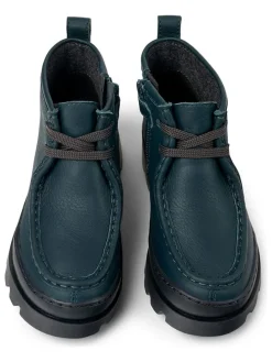 Leder-Boots in Dunkelblau