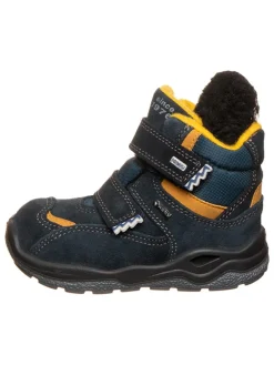 Leder-Boots in Dunkelblau