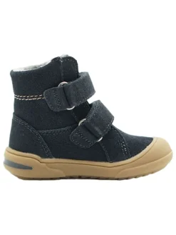 Leder-Boots in Dunkelblau