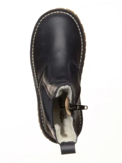 Leder-Boots in Dunkelblau