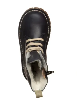 Leder-Boots in Dunkelblau