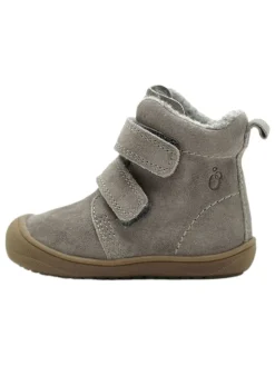 Leder-Boots in Grau