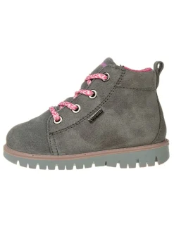 Leder-Boots in Grau