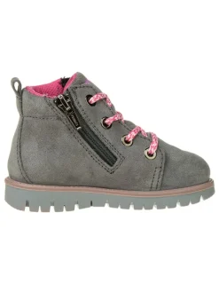 Leder-Boots in Grau