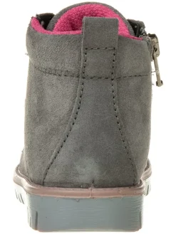 Leder-Boots in Grau