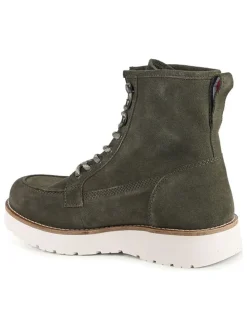 Leder-Boots in Grün