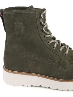 Leder-Boots in Grün