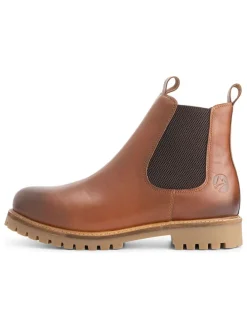 Leder-Boots in Hellbraun