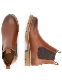 Leder-Boots in Hellbraun