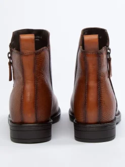 Leder-Boots in Hellbraun