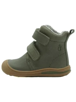 Leder-Boots in Khaki