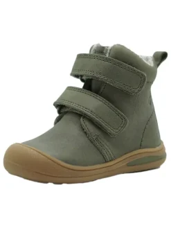 Leder-Boots in Khaki