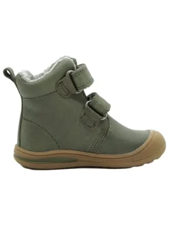 Leder-Boots in Khaki
