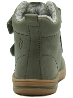 Leder-Boots in Khaki