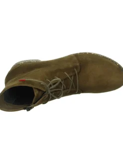 Leder-Boots in Khaki
