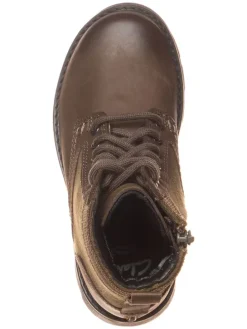 Leder-Boots in Khaki