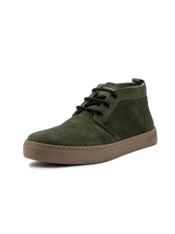 Leder-Boots in Khaki