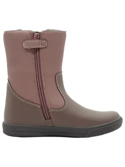 Leder-Boots in Mauve