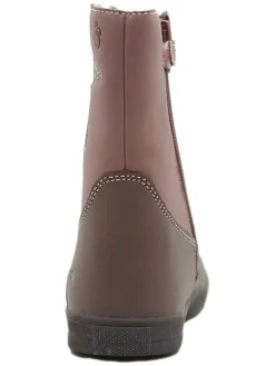 Leder-Boots in Mauve