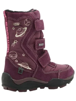 Leder-Boots in Pflaume