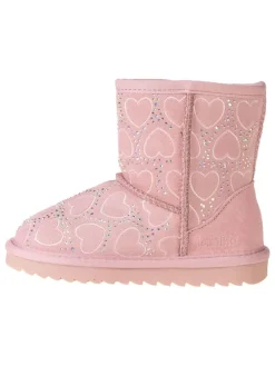 Leder-Boots in Rosa