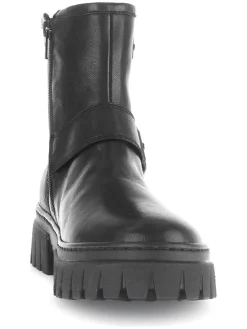 Leder-Boots in Schwarz