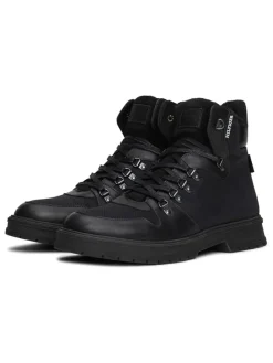 Leder-Boots in Schwarz