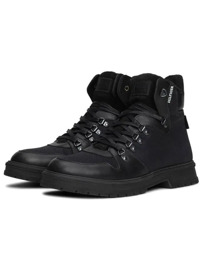 Leder-Boots in Schwarz