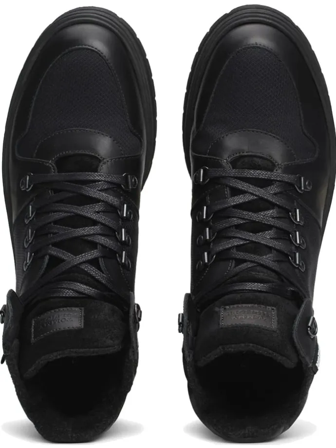 Leder-Boots in Schwarz