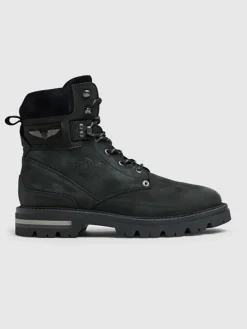 Leder-Boots in Schwarz