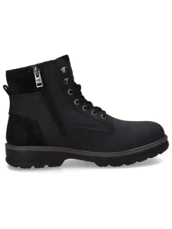 Leder-Boots in Schwarz