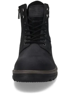 Leder-Boots in Schwarz