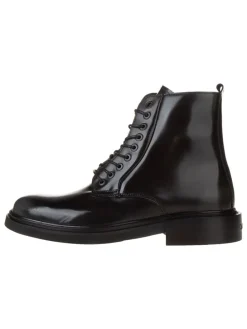 Leder-Boots in Schwarz