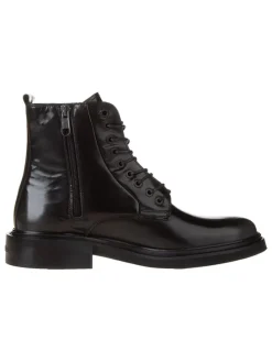Leder-Boots in Schwarz