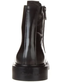 Leder-Boots in Schwarz