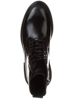 Leder-Boots in Schwarz