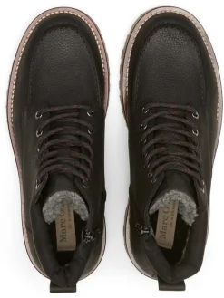 Leder-Boots in Schwarz