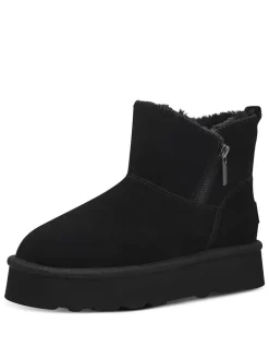 Leder-Boots in Schwarz