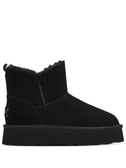 Leder-Boots in Schwarz