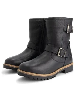 Leder-Boots in Schwarz