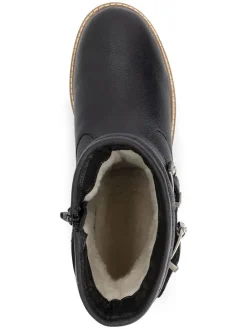 Leder-Boots in Schwarz