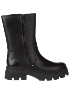 Leder-Boots in Schwarz